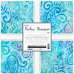 Paisley Bouquet Artisan Batik 10 Inch Layer Cake Squares Robert Kaufman
